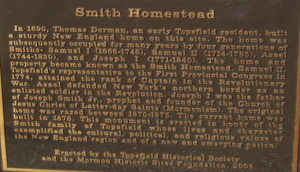 Smith Homestead Marker in Topsfield